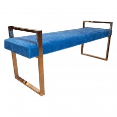 Nickel support upholstered bench